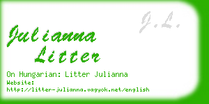 julianna litter business card